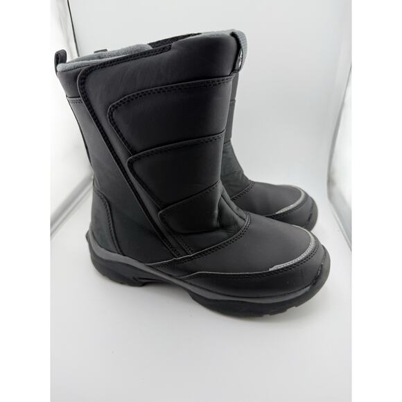 Lands End Snow Flurry Boots Black Youth Kids Size 4M - Picture 1 of 7